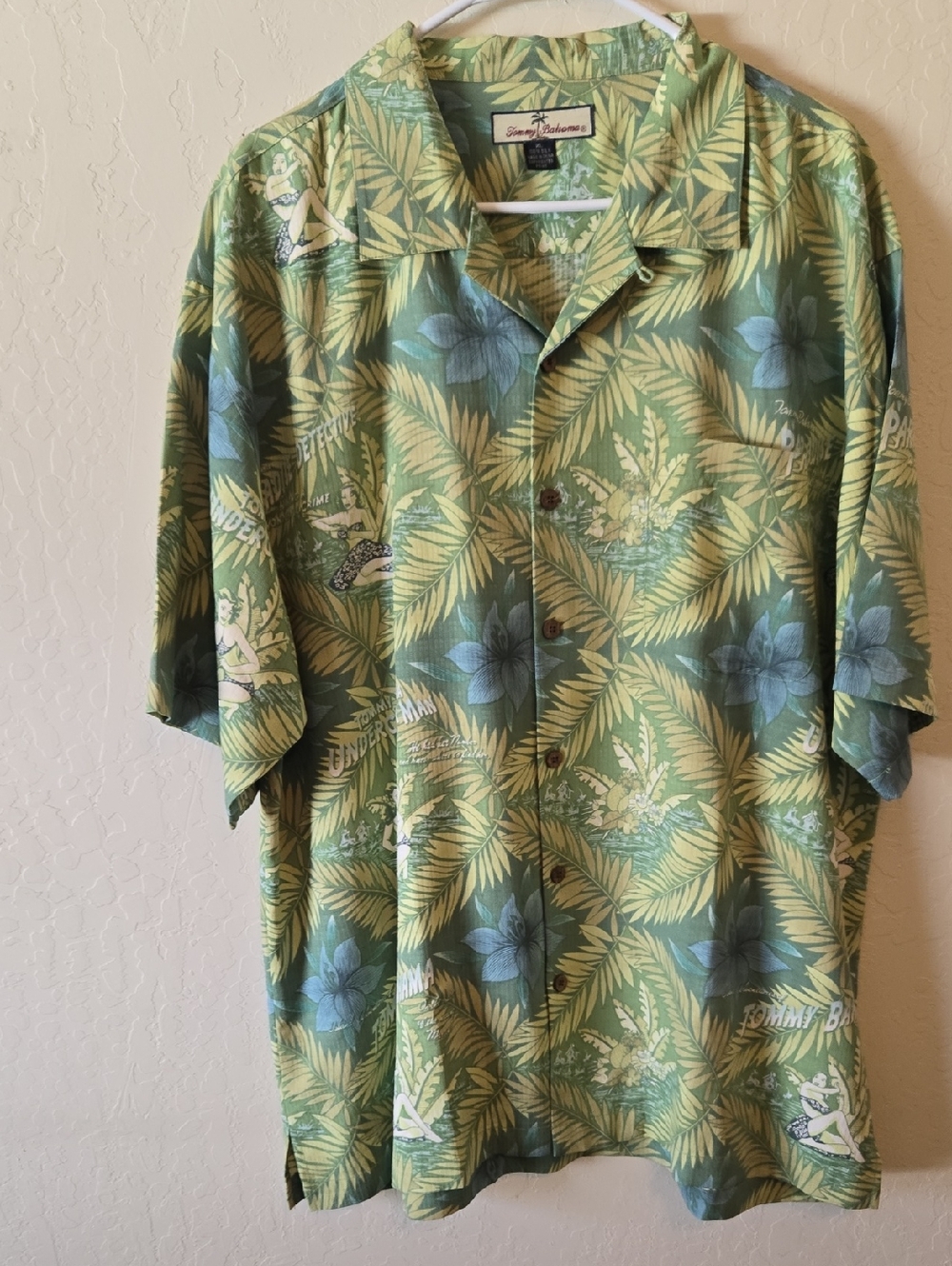 Tommy Bahama Olive Green Tropical Camp Shirt